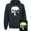 The Punisher Skull -svítí v tmě Mikina s kapucí černá - Merchstore.cz