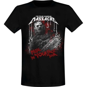 The Texas Chainsaw Massacre Metal In Your Face Tour Tričko černá - Merchstore.cz