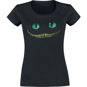 Alice in Wonderland Grinsekatze - Smile Dámské tričko černá - Merchstore.cz