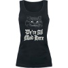 Alice in Wonderland We're All Mad Here Dámský top černá - Merchstore.cz