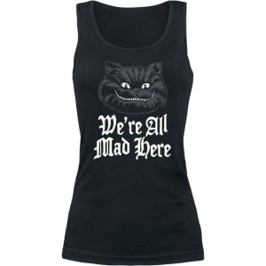 Alice in Wonderland We're All Mad Here Dámský top černá - Merchstore.cz