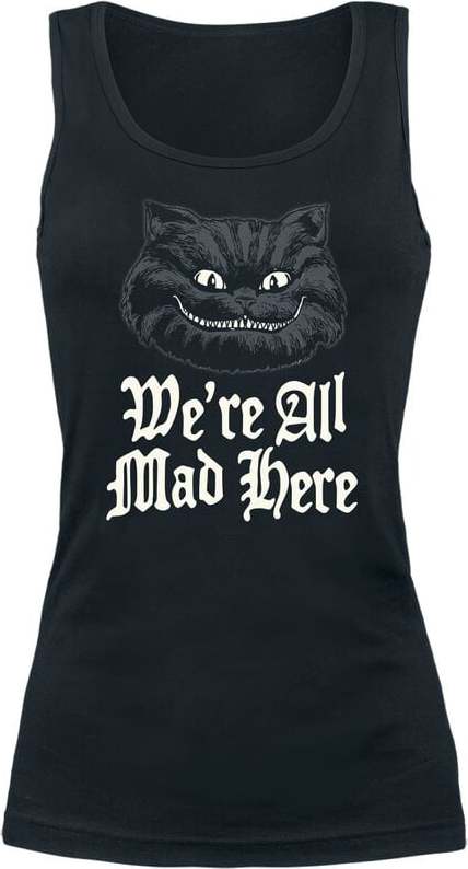 Alice in Wonderland We're All Mad Here Dámský top černá - Merchstore.cz Alice in Wonderland We're All Mad Here Dámský top černá - Merchstore.cz
