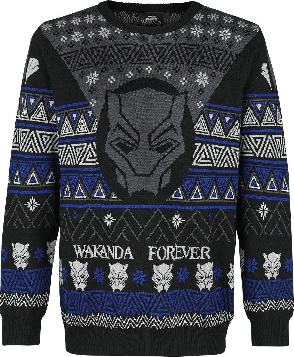 Black Panther Wakanda Forever Pletený svetr vícebarevný - Merchstore.cz Black Panther Wakanda Forever Pletený svetr vícebarevný - Merchstore.cz