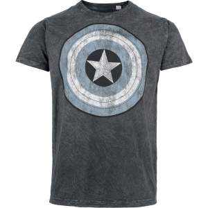 Captain America Blue Shield Tričko šedá - Merchstore.cz