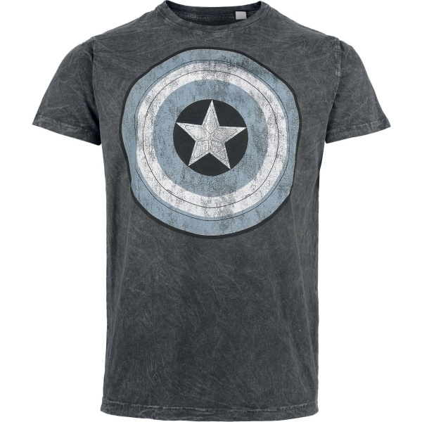Captain America Blue Shield Tričko šedá - Merchstore.cz