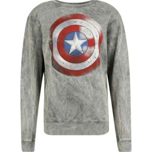 Captain America Vintage Shield Dámská mikina šedá - Merchstore.cz