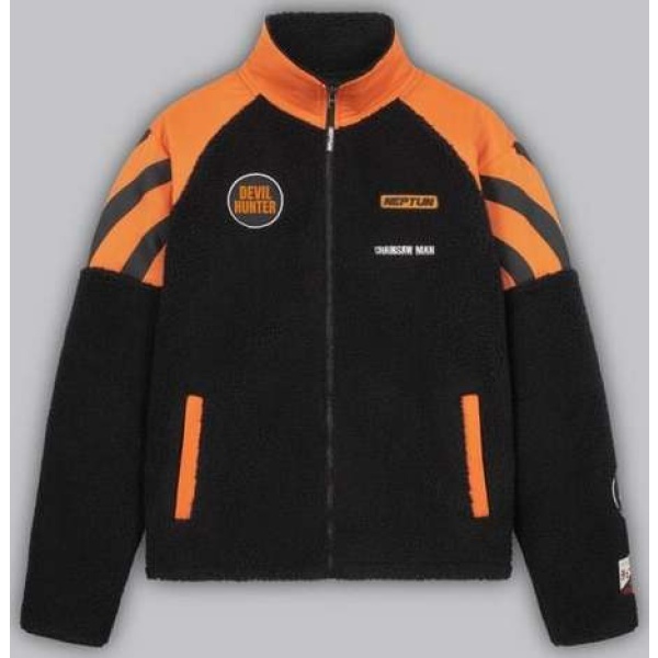 Chainsaw Man Racing Jacket Bunda cerná/oranžová - Merchstore.cz