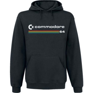 Commodore 64 Commodore Logo Hoodie Mikina s kapucí černá - Merchstore.cz