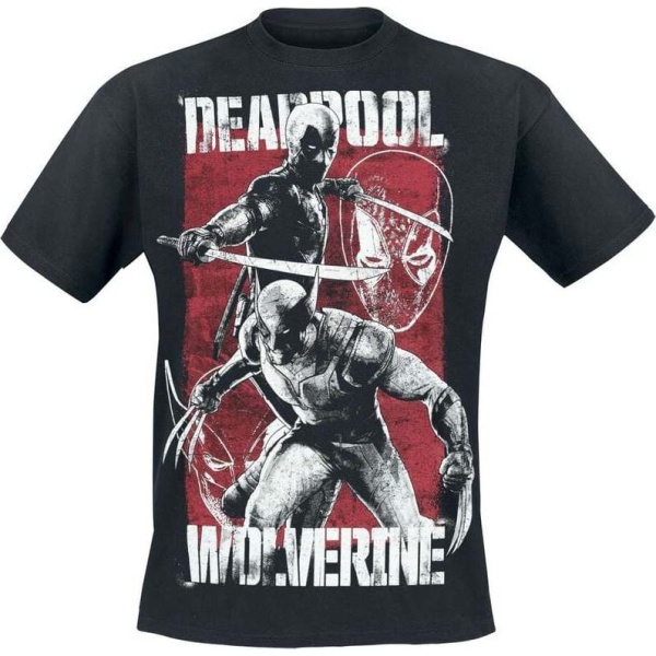 Deadpool Deadpool And Wolverine Tričko černá - Merchstore.cz
