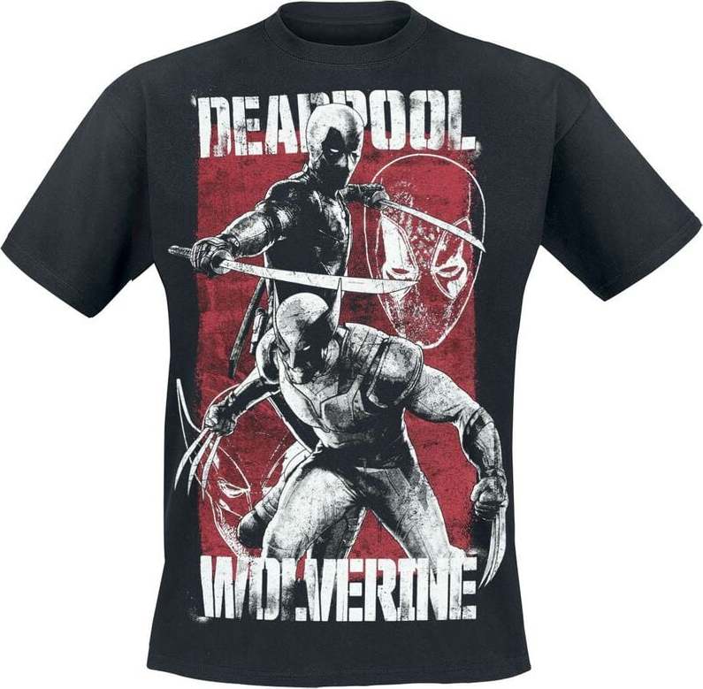 Deadpool Deadpool And Wolverine Tričko černá - Merchstore.cz Deadpool Deadpool And Wolverine Tričko černá - Merchstore.cz