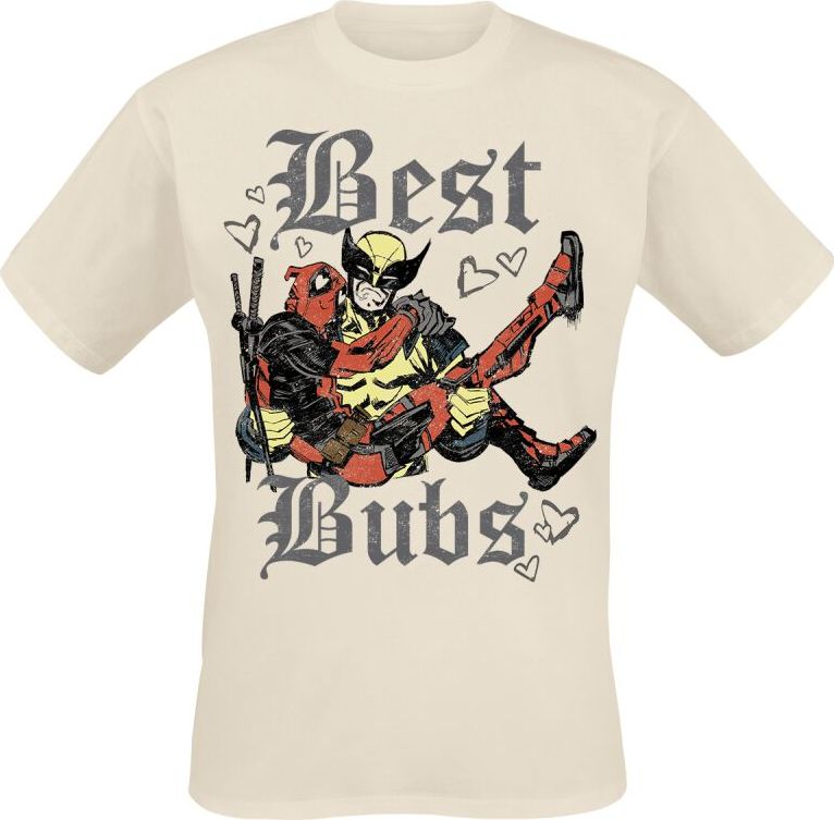 Deadpool Deadpool & Wolverine - Best Bubs Tričko krémová - Merchstore.cz Deadpool Deadpool & Wolverine - Best Bubs Tričko krémová - Merchstore.cz