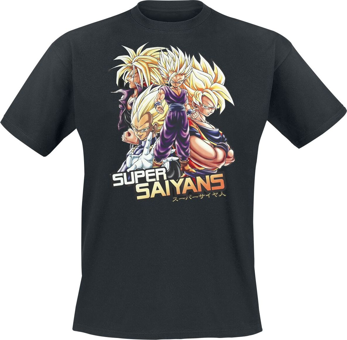 Dragon Ball Z - Super Saiyans Tričko černá - Merchstore.cz Dragon Ball Z - Super Saiyans Tričko černá - Merchstore.cz