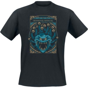 Dungeons and Dragons Monsters Manual Tričko černá - Merchstore.cz