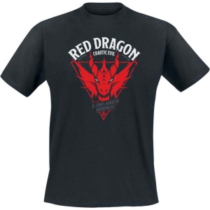 Dungeons and Dragons Red Dragon - Chaotic Evil Tričko černá - Merchstore.cz