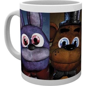 Five Nights At Freddy's Faces Hrnek bílá - Merchstore.cz