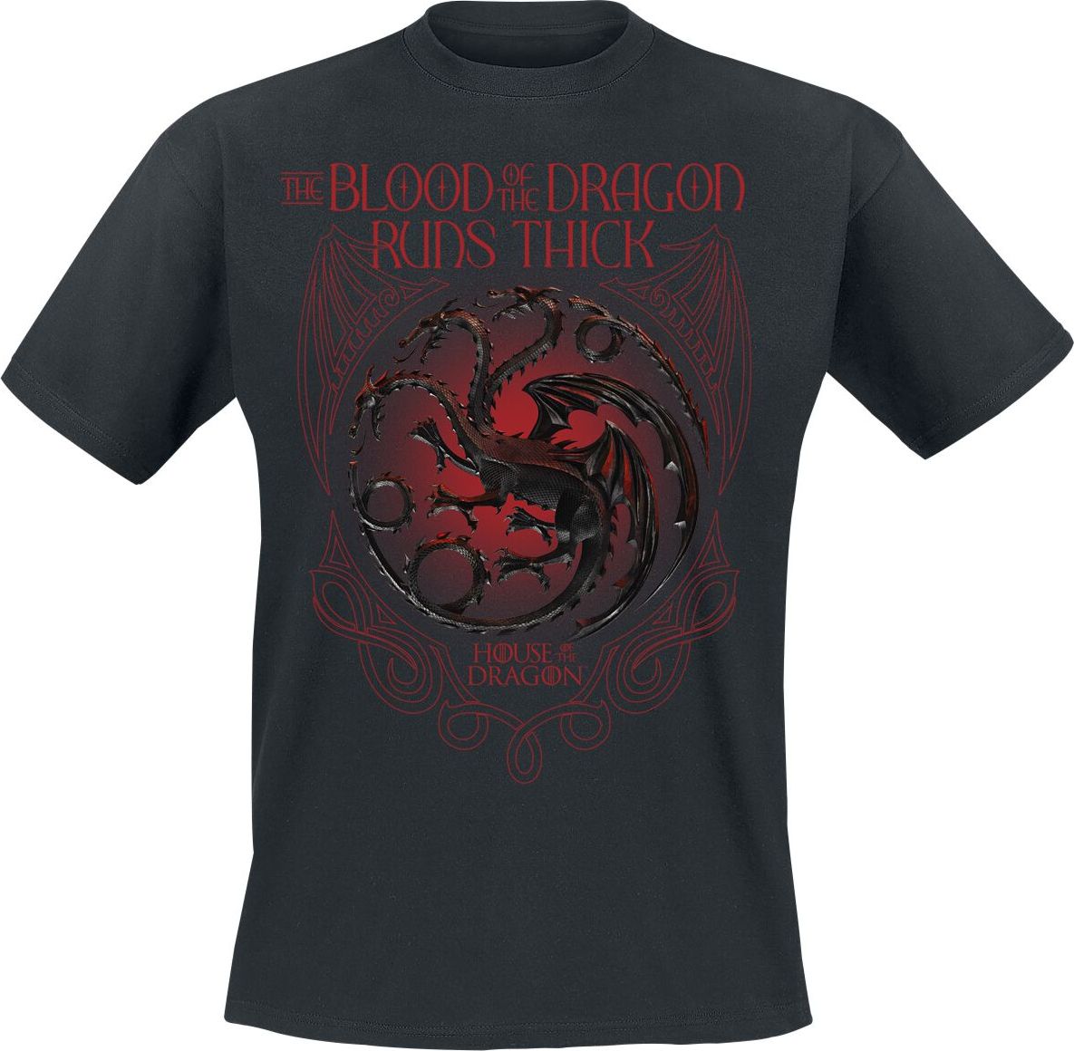 Game Of Thrones House Of The Dragon - Dragon Blood Sigil Tričko černá - Merchstore.cz Game Of Thrones House Of The Dragon - Dragon Blood Sigil Tričko černá - Merchstore.cz