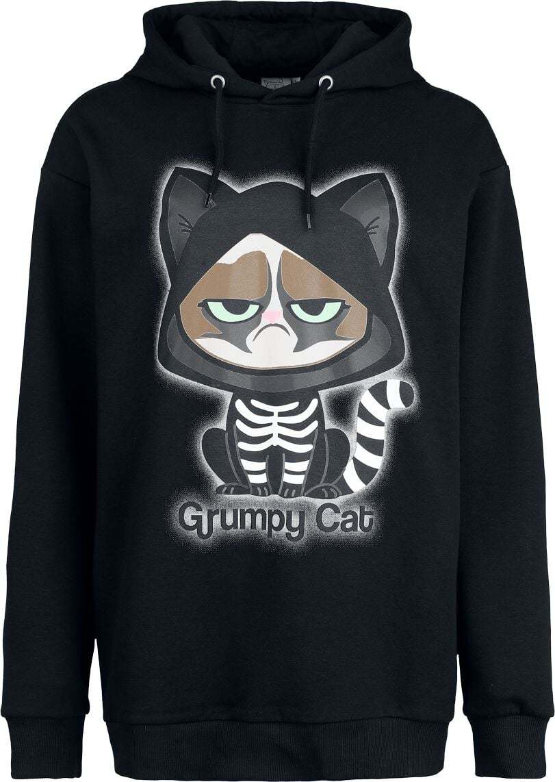 Grumpy Cat Grumpy Cat - Oversize Dámská mikina s kapucí černá - Merchstore.cz Grumpy Cat Grumpy Cat - Oversize Dámská mikina s kapucí černá - Merchstore.cz