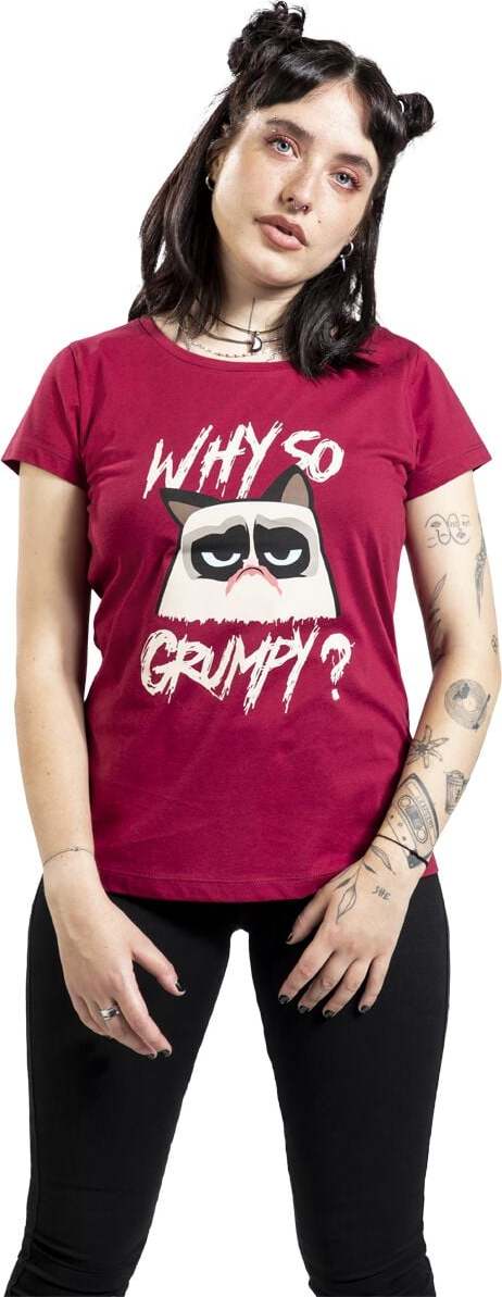 Grumpy Cat Why So Grumpy? Dámské tričko burgundská červeň - Merchstore.cz Grumpy Cat Why So Grumpy? Dámské tričko burgundská červeň - Merchstore.cz