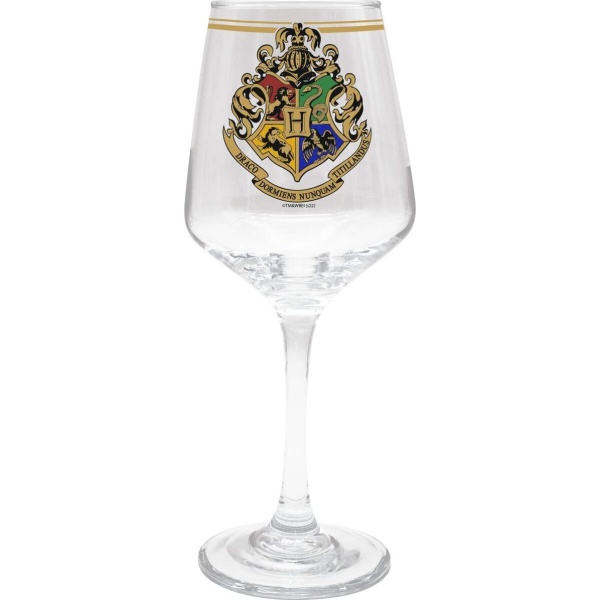 Harry Potter Hogwarts Crest Sklenice na víno průhledný - Merchstore.cz