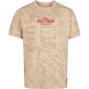 Harry Potter Marauder's Map All Over - Oversize Tričko písková - Merchstore.cz