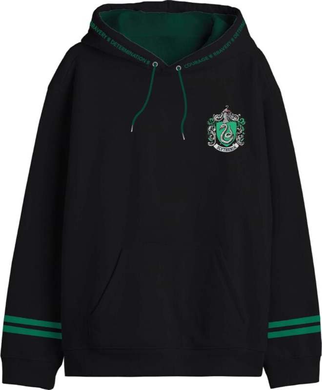 Harry Potter Slytherin - House Crest Mikina s kapucí černá - Merchstore.cz Harry Potter Slytherin - House Crest Mikina s kapucí černá - Merchstore.cz