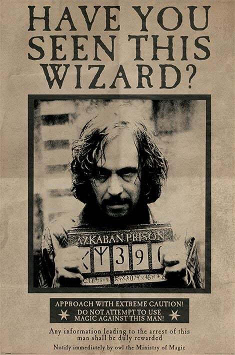 Harry Potter Wanted Sirius Black plakát vícebarevný - Merchstore.cz Harry Potter Wanted Sirius Black plakát vícebarevný - Merchstore.cz