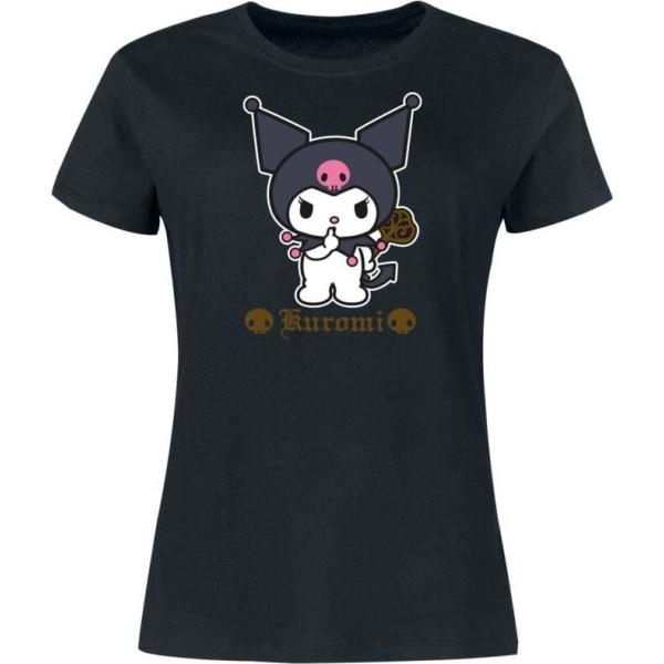 Hello Kitty Hello Kitty and Friends - Kuromi Dámské tričko černá - Merchstore.cz