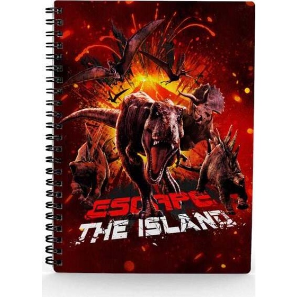 Jurassic Park 3D notes Jurassic World - Escape Poznámkový blok vícebarevný - Merchstore.cz