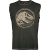 Jurassic Park Jurassic World - Cracked Earth Logo Tank top šedá - Merchstore.cz