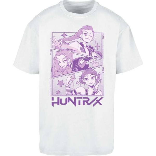 KPop Demon Hunters Huntrix Manga Panels Tričko bílá - Merchstore.cz