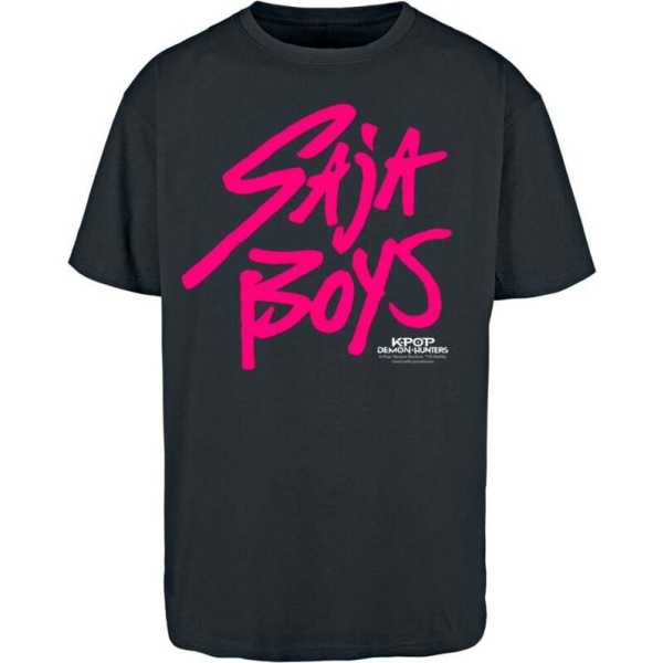 KPop Demon Hunters Saja Boys Logo Tričko černá - Merchstore.cz