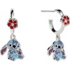 Lilo & Stitch Flower Stitch náušnice stríbrná - Merchstore.cz