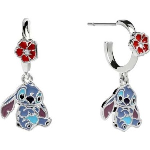 Lilo & Stitch Flower Stitch náušnice stríbrná - Merchstore.cz