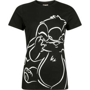 Lilo & Stitch Heart Shine Dámské tričko černá - Merchstore.cz