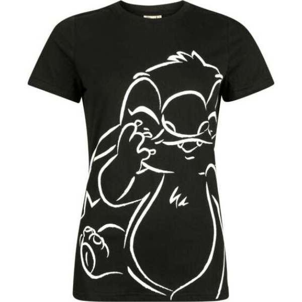Lilo & Stitch Heart Shine Dámské tričko černá - Merchstore.cz