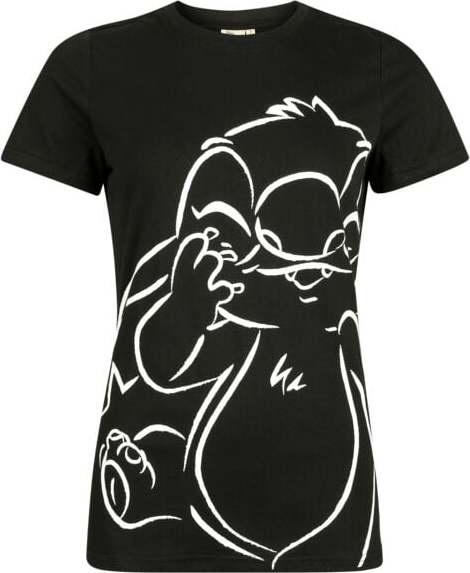 Lilo & Stitch Heart Shine Dámské tričko černá - Merchstore.cz Lilo & Stitch Heart Shine Dámské tričko černá - Merchstore.cz