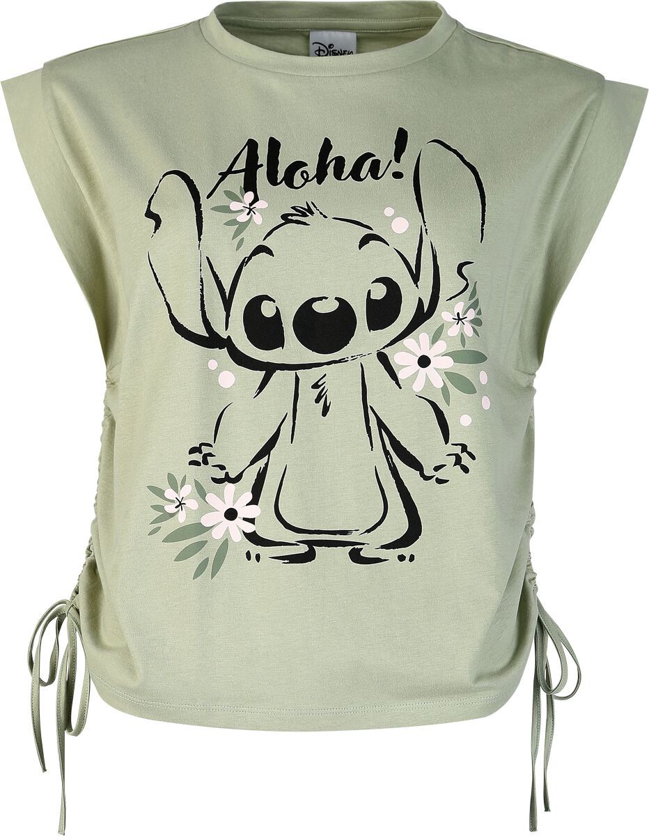 Lilo & Stitch Stitch - Aloha Dámský top olivová - Merchstore.cz