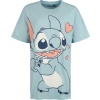 Lilo & Stitch Stitch Love - Oversize Dámské tričko světle modrá - Merchstore.cz