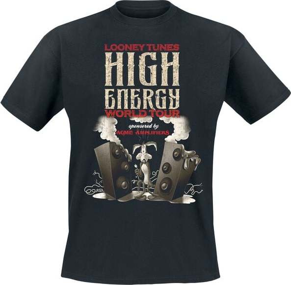 Looney Tunes Coyote - High Energy Tričko černá - Merchstore.cz Looney Tunes Coyote - High Energy Tričko černá - Merchstore.cz