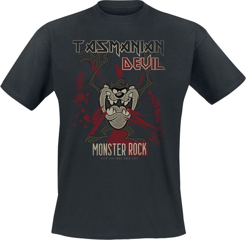 Looney Tunes Tasmanian Devil Monster Rock Tričko černá - Merchstore.cz Looney Tunes Tasmanian Devil Monster Rock Tričko černá - Merchstore.cz