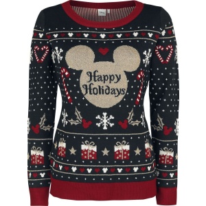 Mickey & Minnie Mouse Happy Holidays Pletený svetr vícebarevný - Merchstore.cz