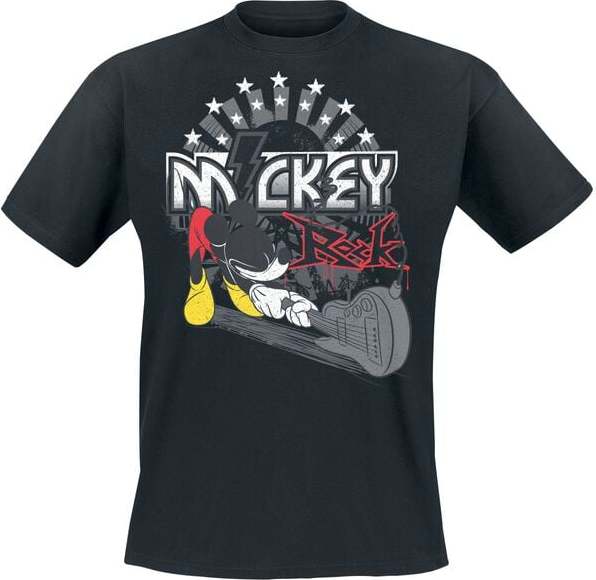 Mickey & Minnie Mouse Mickey - Rock Tričko černá - Merchstore.cz Mickey & Minnie Mouse Mickey - Rock Tričko černá - Merchstore.cz