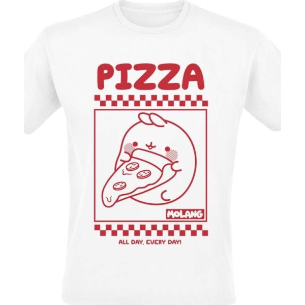 Molang Pizza Box Tričko bílá - Merchstore.cz