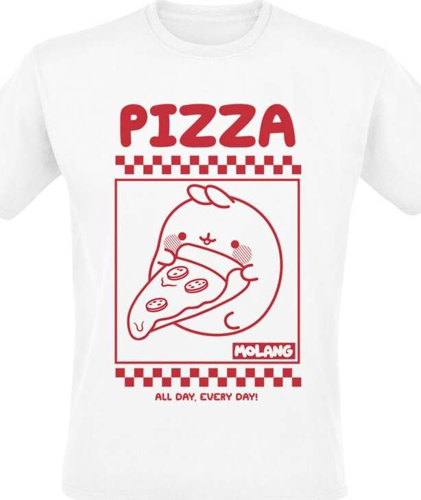 Molang Pizza Box Tričko bílá - Merchstore.cz Molang Pizza Box Tričko bílá - Merchstore.cz