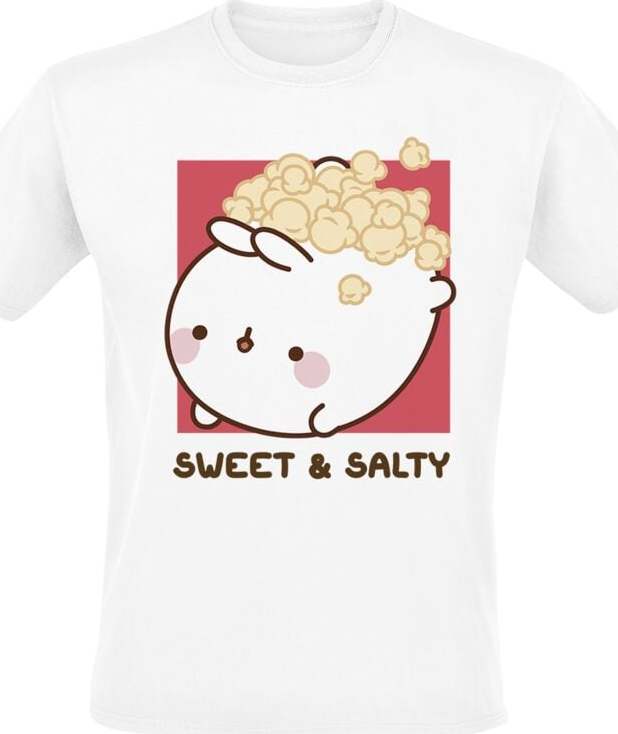 Molang Popcorn Box Tričko bílá - Merchstore.cz Molang Popcorn Box Tričko bílá - Merchstore.cz