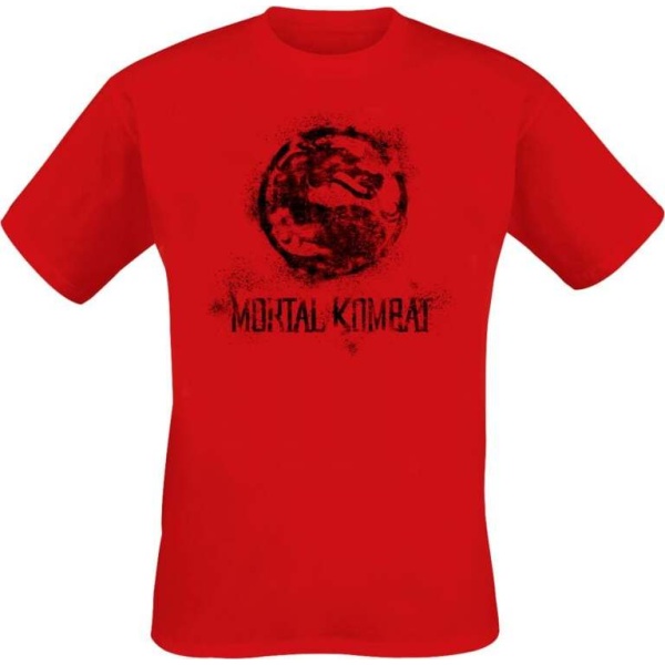 Mortal Kombat Distressed Dragon Tričko červená - Merchstore.cz