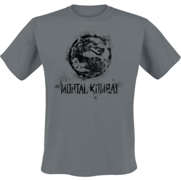 Mortal Kombat Distressed Dragon Tričko tmavě šedá - Merchstore.cz