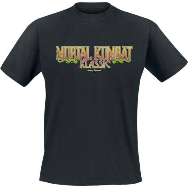 Mortal Kombat Klassik Logo Tričko černá - Merchstore.cz