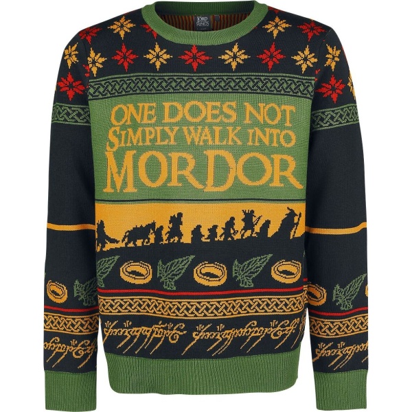 Pán prstenů Walk Into Mordor Pletený svetr vícebarevný - Merchstore.cz