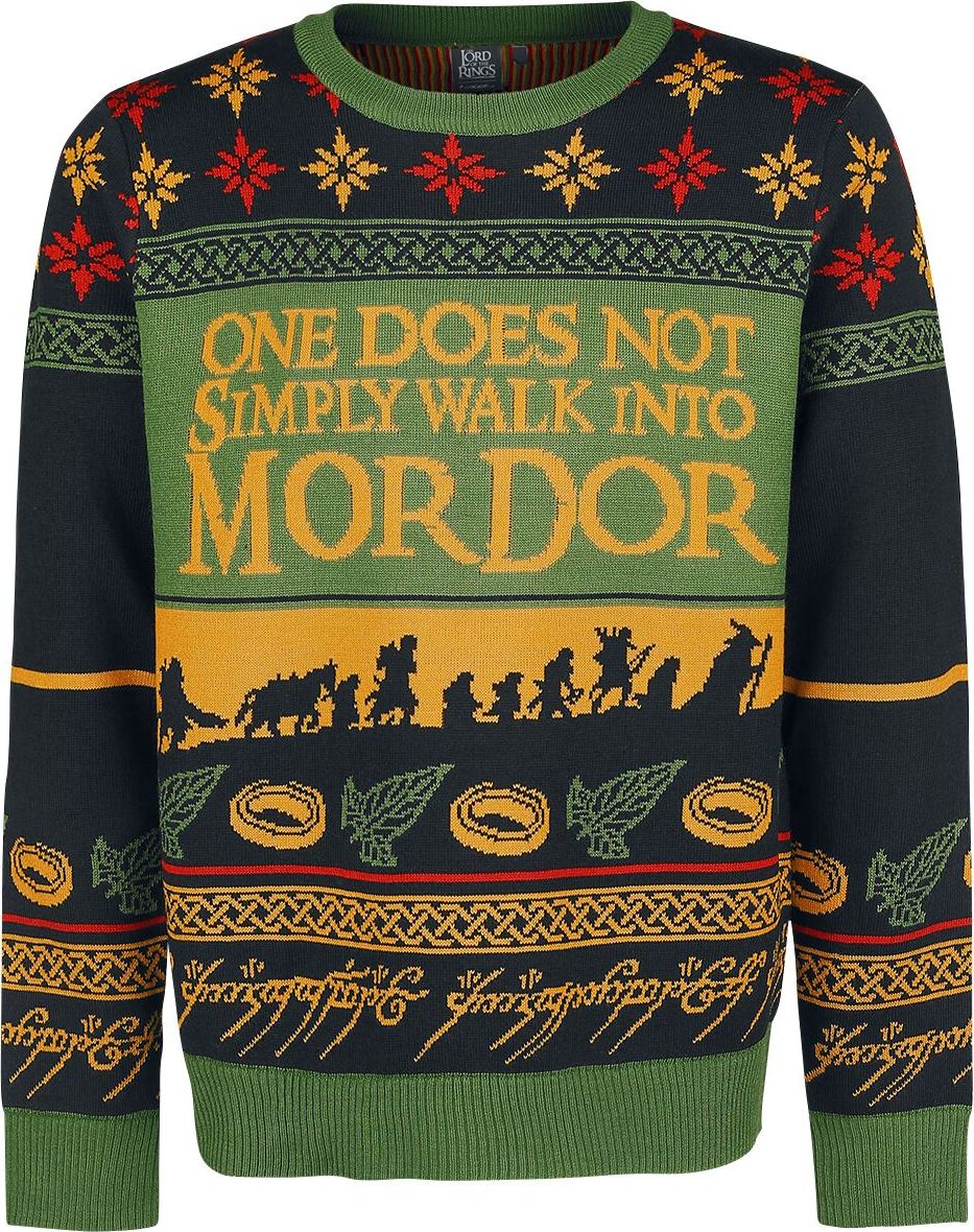Pán prstenů Walk Into Mordor Pletený svetr vícebarevný - Merchstore.cz Pán prstenů Walk Into Mordor Pletený svetr vícebarevný - Merchstore.cz